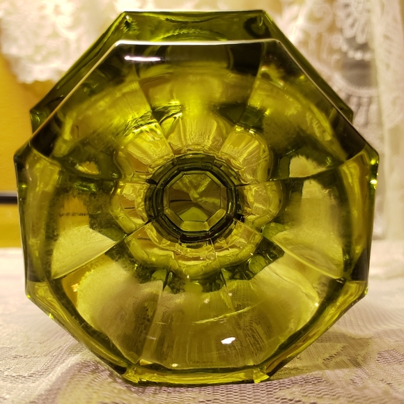 Vtg Candy Nut Dish W/Lid Fostoria Coin Green Glass - Picture 8 of 13